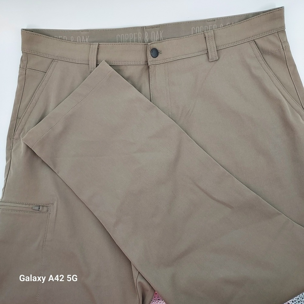 Copper & Oak Supply Co Mens Khaki Utility Pants 40x32 Tan Polyester 1897586